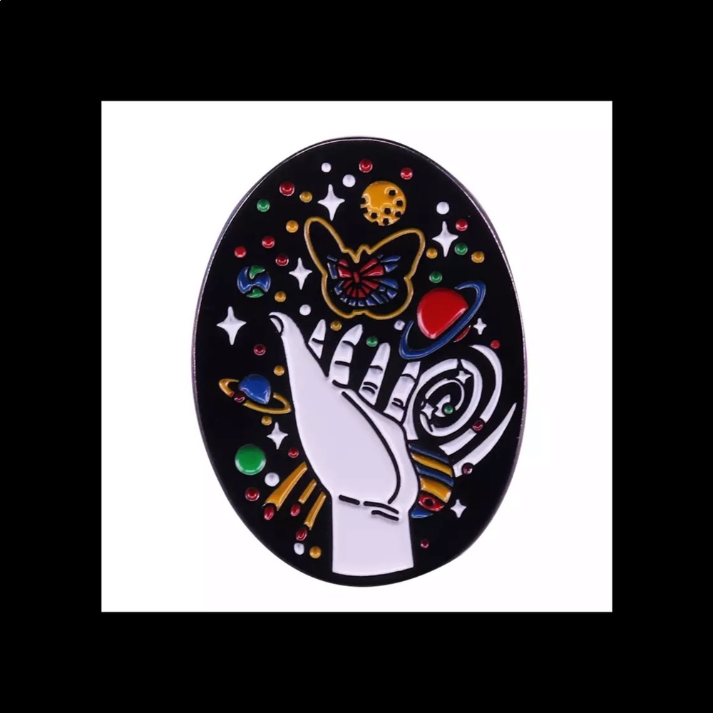 💥Bundle 3 for $25💥 Enamel on metal pin “Universe in Your Hand”